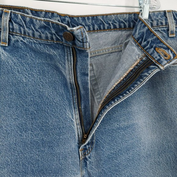 Levis Jeans 540 VTG Relaxed Fit 42x34 Cotton USA Made Denim Blue 90s High Rise - Picture 4 of 12